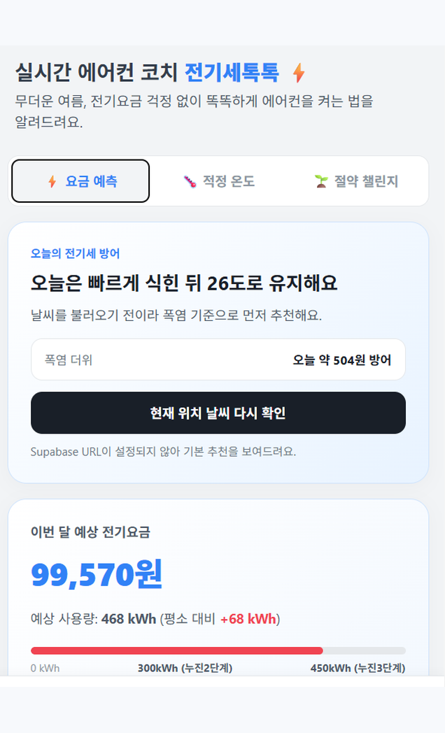 누진세 구간 진입 전 실시간 경고